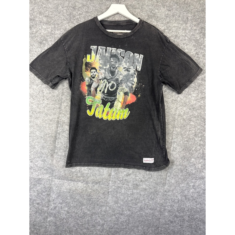 Mitchell & Ness Jayson Tatum Boston Celtics Graphic T-Shirt Mens XL Washed Black